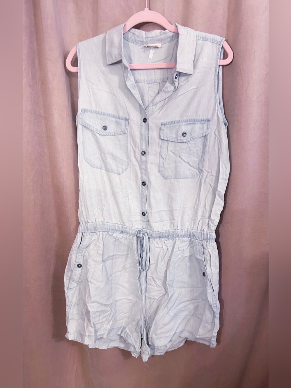 AARON & AMBER CHAMBRAY ROMPER - Picture 2 of 6